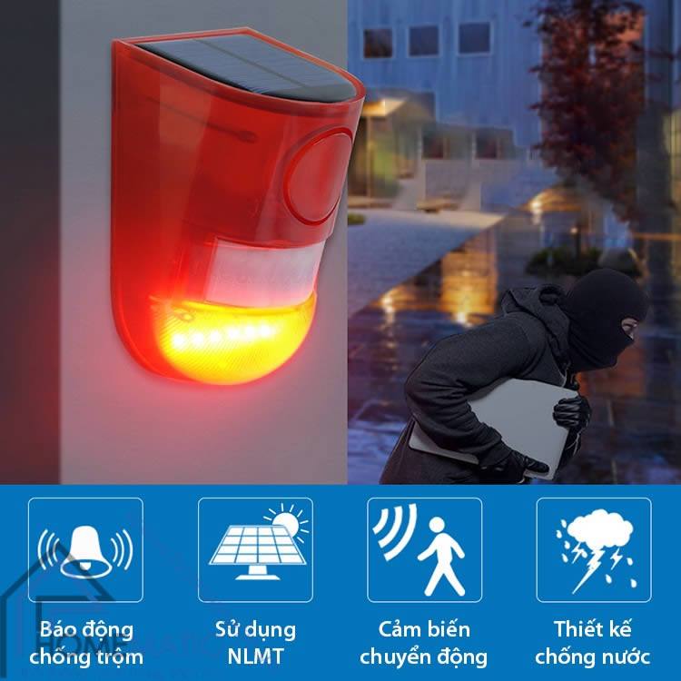 Loa Còi hú báo động năng lượng mặt trời