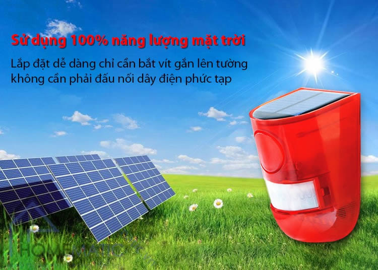 Loa Còi hú báo động năng lượng mặt trời